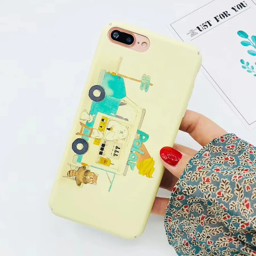 Japanese fresh Cartoon Car bear cute animal phone case For coque iPhone 7 7 plus 8 plus matte case for iPhone cover X XS max XR
Japanese fresh Cartoon Car bear cute animal phone case For coque iPhone 7 7 plus 8 plus matte case for iPhone cover X XS max XR