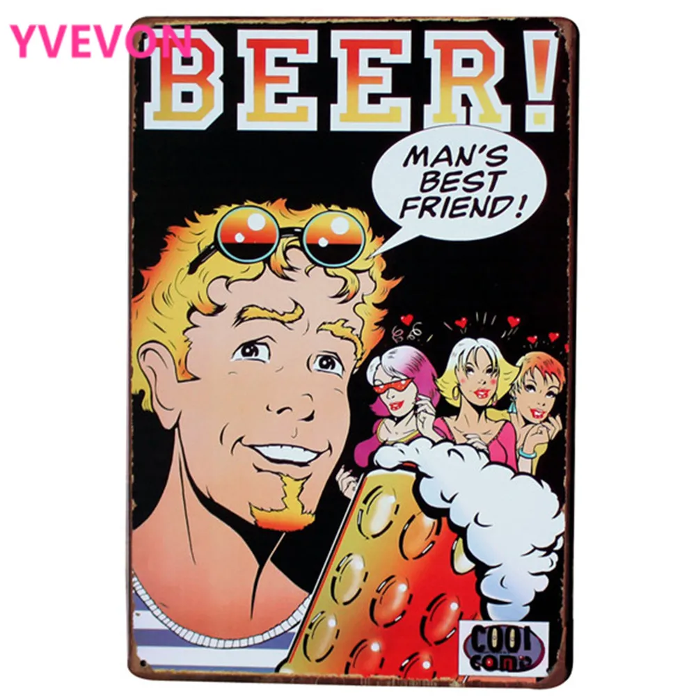 BEER MANS BEST FRIEND Tin Plaque Decorative Beverage Poster for Men Lady party and Bar Pub Lounge wall 20x30cm
BEER MANS BEST FRIEND Tin Plaque Decorative Beverage Poster for Men Lady party and Bar Pub Lounge wall 20x30cm