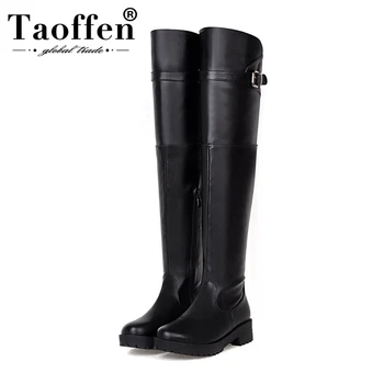 Taoffen Over The Knee Boots Women Zipper Round Toe Flats Shoes Simple Solid Color Buckle Winter Footwear Women Size 33-43
Taoffen Over The Knee Boots Women Zipper Round Toe Flats Shoes Simple Solid Color Buckle Winter Footwear Women Size 33-43