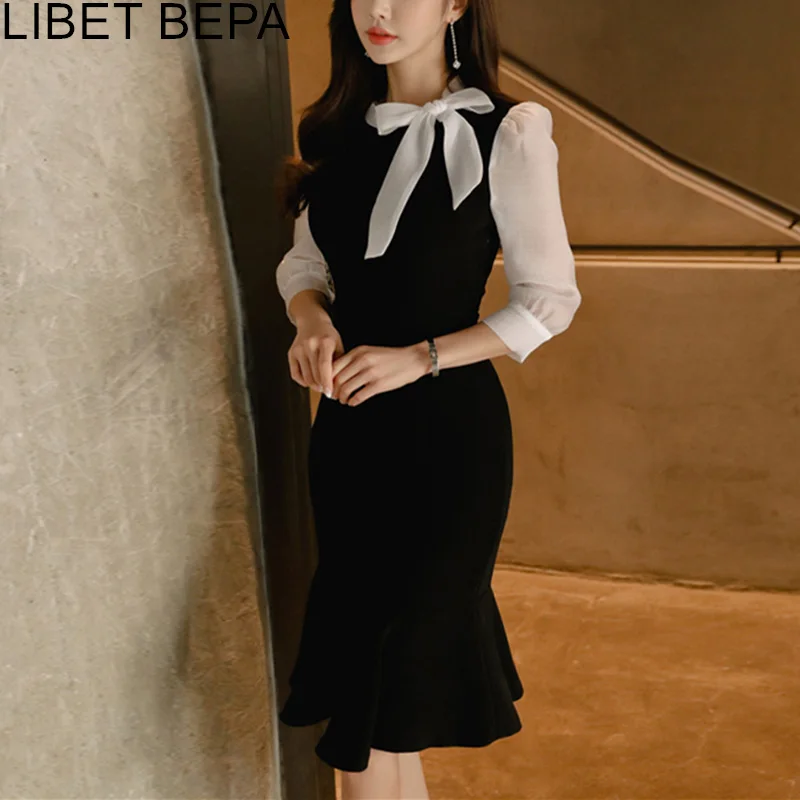 2019 Spring Summer Women Office Lady Elegant Mermaid Patchwork Chiffon Fold Lace Up Package Hip Bodycon Bow Neck Dress DR856
2019 Spring Summer Women Office Lady Elegant Mermaid Patchwork Chiffon Fold Lace Up Package Hip Bodycon Bow Neck Dress DR856