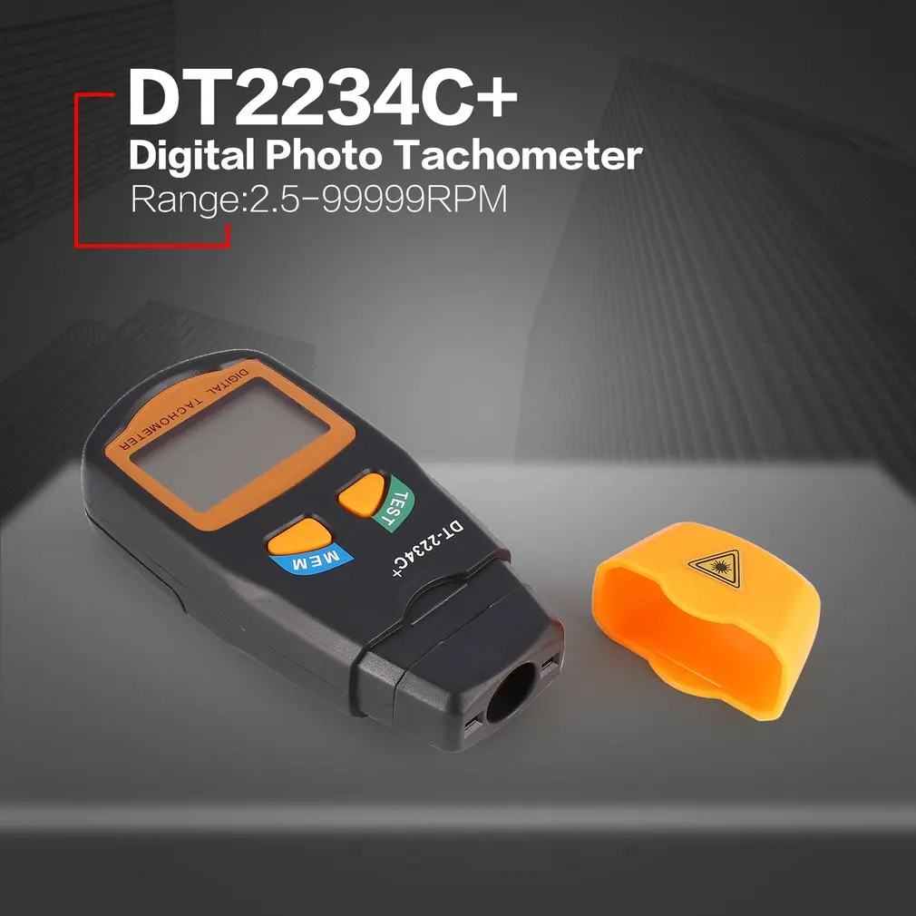 DT2234C+ Handheld LCD Digital Mini Non-contact Laser Photo Tachometer RPM Speed Measurement Meter Speedometer 2.5~99999RPM
DT2234C+ Handheld LCD Digital Mini Non-contact Laser Photo Tachometer RPM Speed Measurement Meter Speedometer 2.5~99999RPM