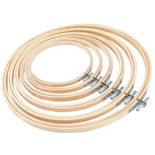 8 tamaño 8-26CM marco de bambú bordado aro anillo DIY costura punto de cruz máquina de bucle redondo mano hogar herramientas de costura(China)