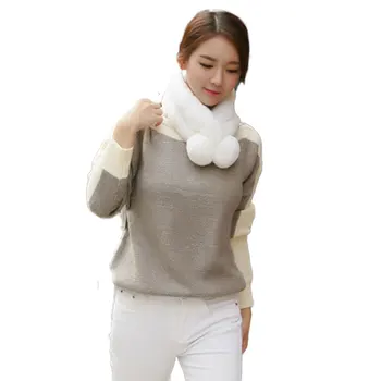 Stylish Women Solid Super Soft Genuine Rex Rabbit Fur Scarves Winter Warm Real Fur Wraps Cute Two Fur balls Neck Warmer
Stylish Women Solid Super Soft Genuine Rex Rabbit Fur Scarves Winter Warm Real Fur Wraps Cute Two Fur balls Neck Warmer