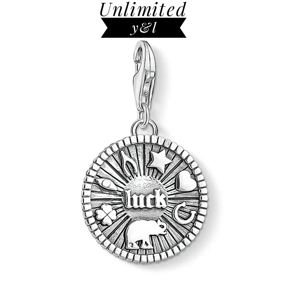 Lucky Coin Charms 925 Sterling Silver DIY Good Luck Fashion Jewelry Fit Thomas Style Bracelet Necklace Women Men 2019 New
Lucky Coin Charms 925 Sterling Silver DIY Good Luck Fashion Jewelry Fit Thomas Style Bracelet Necklace Women Men 2019 New