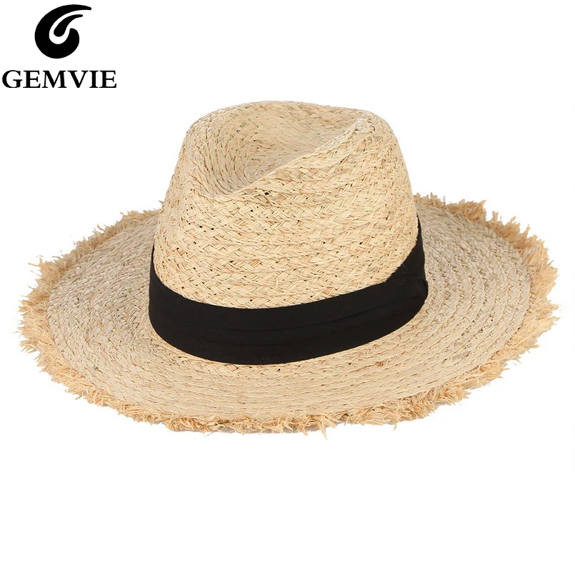 GEMVIE Summer Hats For Women Fringe Tassel Raffia Straw Hat With Black Ribbon Foldable Large Brim Sun Hat Men Beach Cap Panama
GEMVIE Summer Hats For Women Fringe Tassel Raffia Straw Hat With Black Ribbon Foldable Large Brim Sun Hat Men Beach Cap Panama