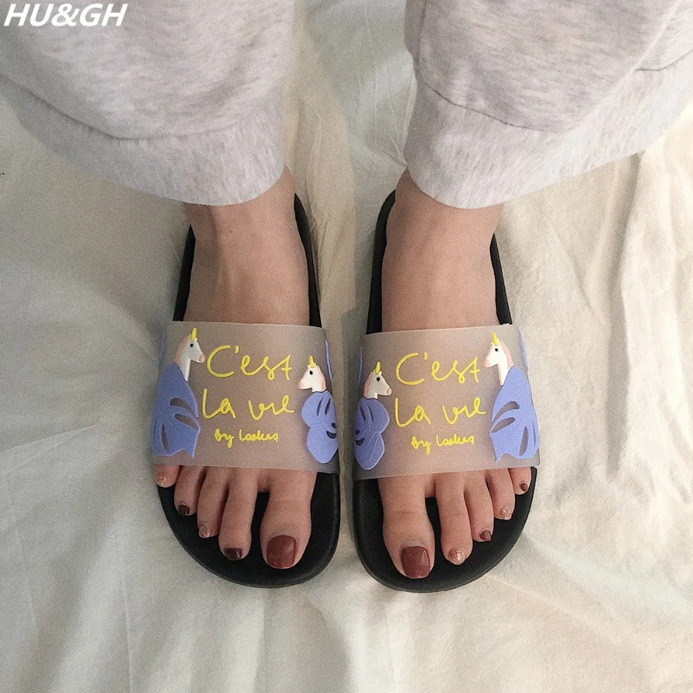 Cute Cartoon Unicorn Slippers 2019 New Summer Women's Crystal Jelly Slippers Fashion PVC Indoor & Outdoor Non-slip Slippers
Cute Cartoon Unicorn Slippers 2019 New Summer Women's Crystal Jelly Slippers Fashion PVC Indoor & Outdoor Non-slip Slippers