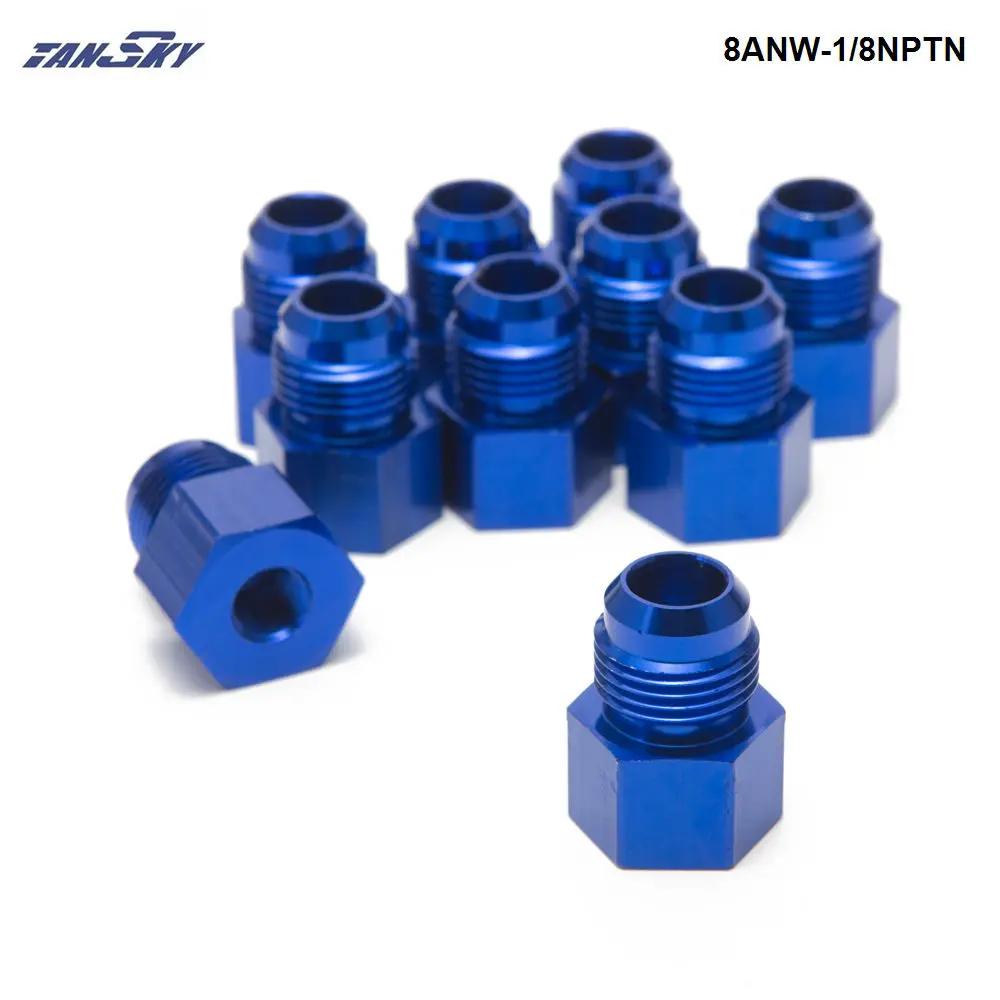 10PCS/LOT Fitting Flare Reducer Female -1/8NPT to Male -8AN Blue Oil/Fuel Fitting Adapter 8ANW-1/8NPTN
10PCS/LOT Fitting Flare Reducer Female -1/8NPT to Male -8AN Blue Oil/Fuel Fitting Adapter 8ANW-1/8NPTN