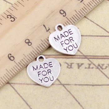 20pcs Charms Heart Made For You 16x16mm Tibetan Silver Color Pendants Antique Jewelry Making DIY Handmade Craft
20pcs Charms Heart Made For You 16x16mm Tibetan Silver Color Pendants Antique Jewelry Making DIY Handmade Craft