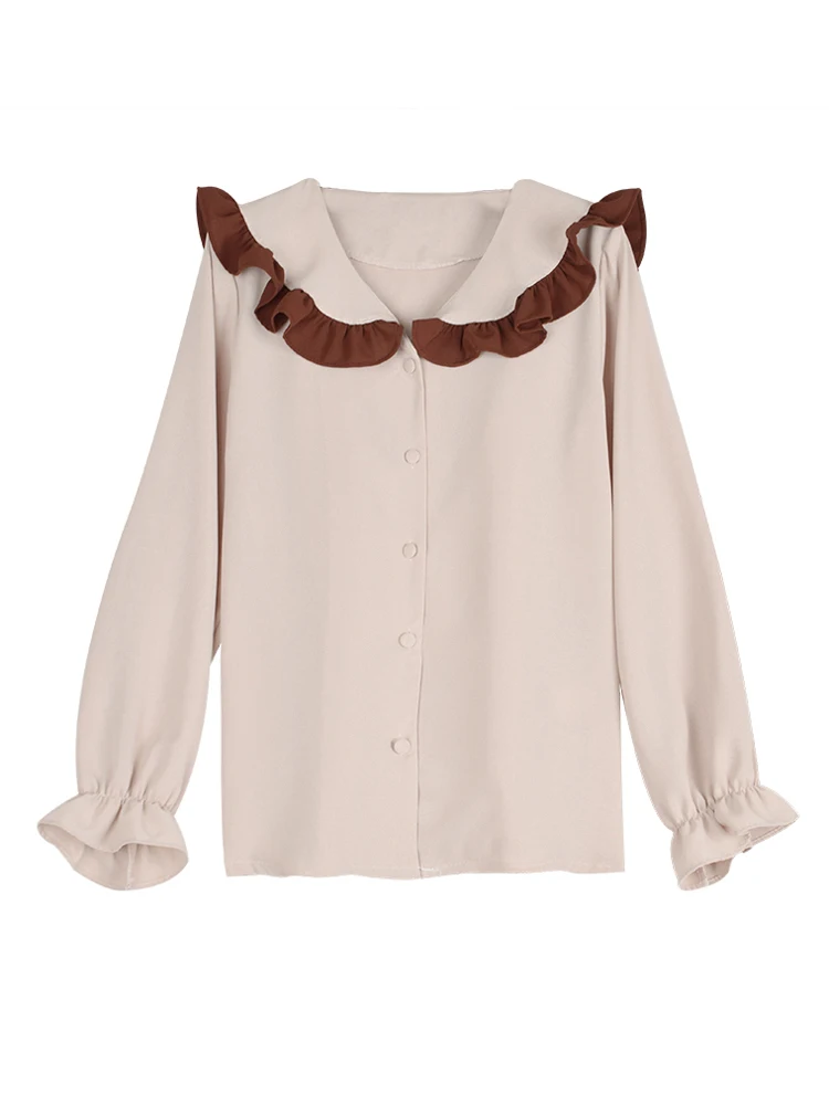 2019 Autumn Women All Match Blouse Ruffled Korean Style Causal Long Sleeve Female Temperament Shirts Blusa De Mujer New Desgin
2019 Autumn Women All Match Blouse Ruffled Korean Style Causal Long Sleeve Female Temperament Shirts Blusa De Mujer New Desgin