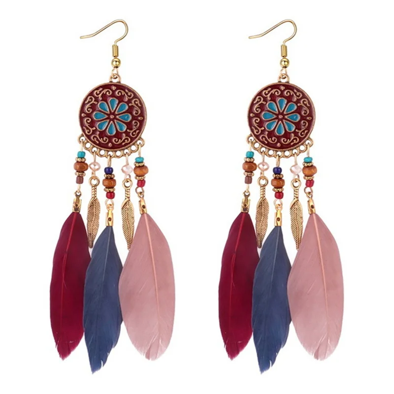 Misheng Brand 2019 Fashion Woman Bohemian Drop Earrings Feather Retro Ethnic Style Featured Long Earrings Jewelry Accessories
Misheng Brand 2019 Fashion Woman Bohemian Drop Earrings Feather Retro Ethnic Style Featured Long Earrings Jewelry Accessories