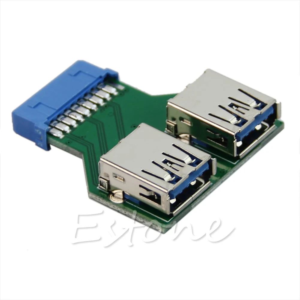 2019 New Internal Mainboard 2 Ports USB 3.0 Female to 20 Pin Female Header