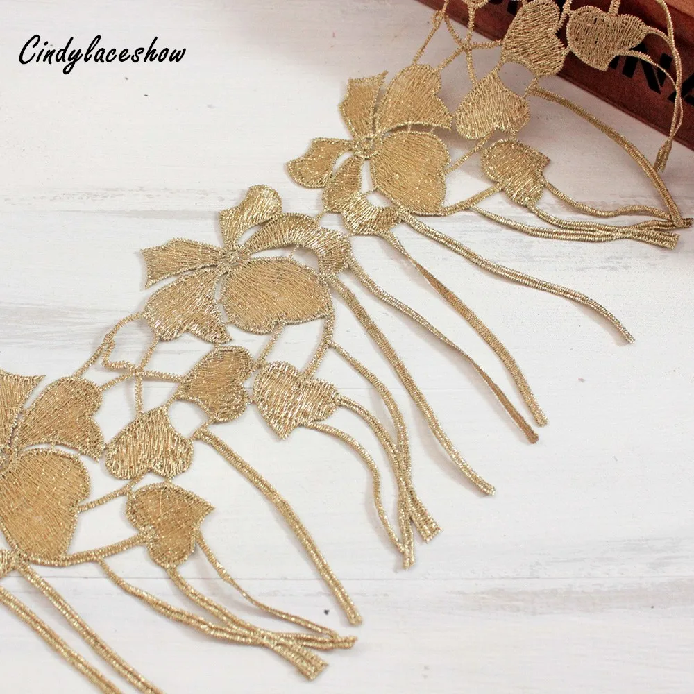 Bridal Water Soluble Gold Lace Trim Ribbon Embroidery Flower Heart DIY Sewing Lace Trimming For Dress Curtain Edge Fringe Fabric
Bridal Water Soluble Gold Lace Trim Ribbon Embroidery Flower Heart DIY Sewing Lace Trimming For Dress Curtain Edge Fringe Fabric