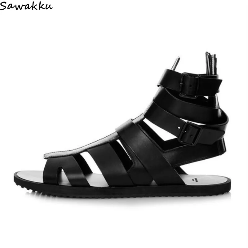 2019 Italian Style Mens Gladiator Sandals Genuine Leather Ankle Booties Flats Strappy Summer Casual Rome Beach Sandals For Men
2019 Italian Style Mens Gladiator Sandals Genuine Leather Ankle Booties Flats Strappy Summer Casual Rome Beach Sandals For Men