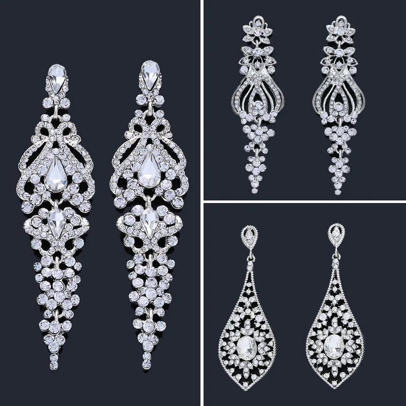OCESRIO Long Crystal Wedding Drop Earrings for Women Silver Gold Korean Bridal Chandelier Dangle Earring Fashion Jewelry ers-n58
OCESRIO Long Crystal Wedding Drop Earrings for Women Silver Gold Korean Bridal Chandelier Dangle Earring Fashion Jewelry ers-n58