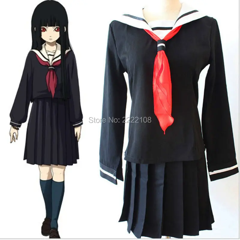 Free Shipping Hell Girl Cosplay Costume Enma ai Sailor Student Anime Korean Japanese Sailor School Uniform Cosplay Costume Black
Free Shipping Hell Girl Cosplay Costume Enma ai Sailor Student Anime Korean Japanese Sailor School Uniform Cosplay Costume Black