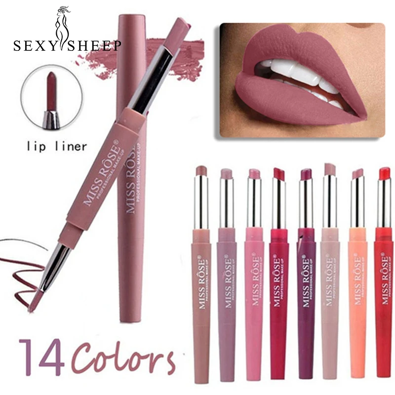 14Color Fashion Double-end Lip Makeup Lipstick Pencil Waterproof Long Lasting Sexy Red Lip Stick Beauty Matte Liner Pen Lipstick
14Color Fashion Double-end Lip Makeup Lipstick Pencil Waterproof Long Lasting Sexy Red Lip Stick Beauty Matte Liner Pen Lipstick