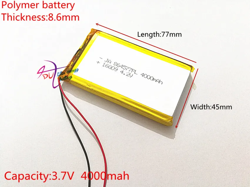 li-po 3.7 v lithium polymer battery 4000 mah 864577 mobile power supply tablet 7 'tablet
li-po 3.7 v lithium polymer battery 4000 mah 864577 mobile power supply tablet 7 'tablet
