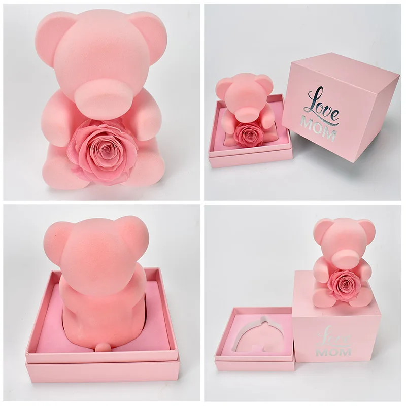 Preserved Rose Teddy Bear with Gift Box Rose Flower in Heart For Valentines Day Gift For Girlfriend
Preserved Rose Teddy Bear with Gift Box Rose Flower in Heart For Valentines Day Gift For Girlfriend