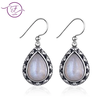 Jewelry S925 Sterling Silver Drop Earrings Large Pear Shape 10 * 14MM Natural Moonstone Earrings Anniversary Gift Wholesale
Jewelry S925 Sterling Silver Drop Earrings Large Pear Shape 10 * 14MM Natural Moonstone Earrings Anniversary Gift Wholesale