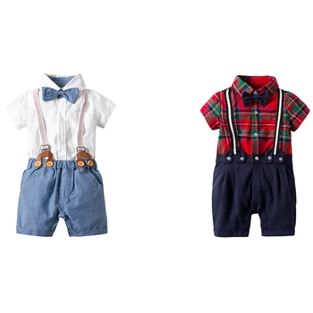 Baby boy clothes 2019 new summer male baby clothes gentleman bow tie cute plaid short sleeve boy strap decorative romper 70-95cm
Baby boy clothes 2019 new summer male baby clothes gentleman bow tie cute plaid short sleeve boy strap decorative romper 70-95cm