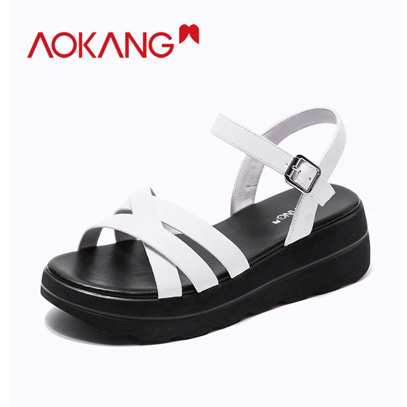 AOKANG Summer Sandals Shoes Woman 2019 Casual Women's Rubber Sole Platform Wedge Buckle Ankle Strap Open Toe Sandals Zapatos
AOKANG Summer Sandals Shoes Woman 2019 Casual Women's Rubber Sole Platform Wedge Buckle Ankle Strap Open Toe Sandals Zapatos