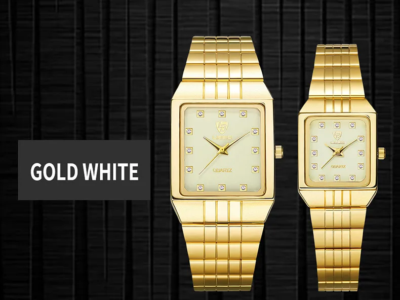 Golden Quartz Watch Men Women Luxury Watches relogio masculino Luxury Gold Bracelet Wrist Watches Steel Female Male Clock 8808