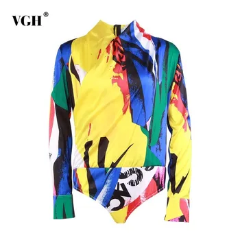 VGH Hit Color Patchwork Slim Bodysuits Female V Neck Long Sleeve Jumpsuit For Women Fashion New Tide Summer 2020
VGH Hit Color Patchwork Slim Bodysuits Female V Neck Long Sleeve Jumpsuit For Women Fashion New Tide Summer 2020