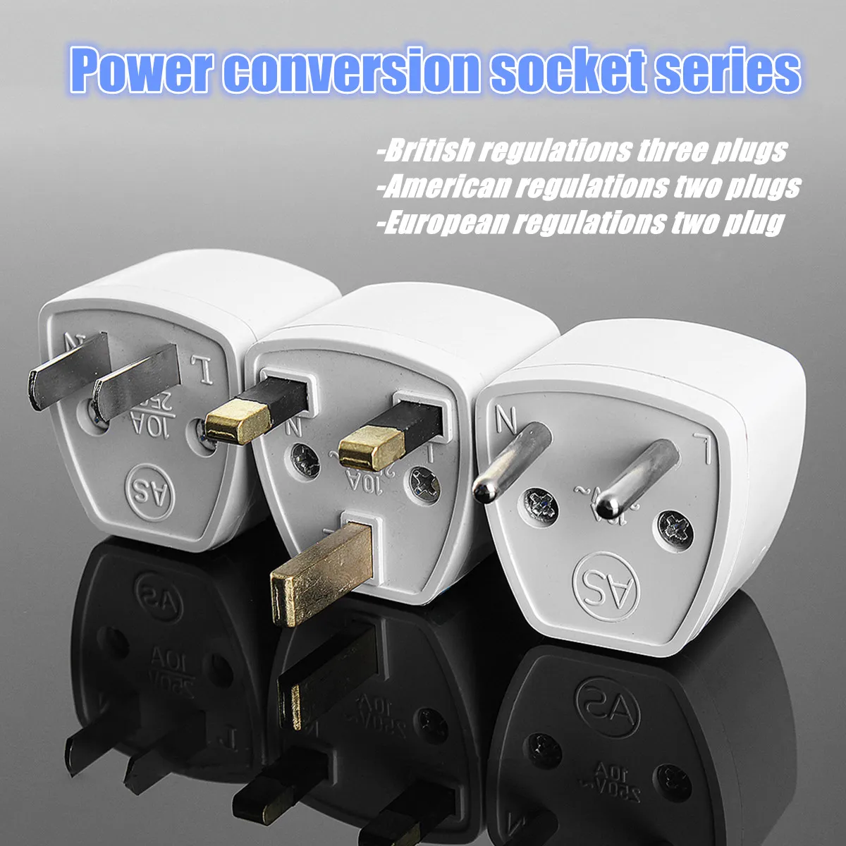 

Travel Universal Power Outlet Adapter Power Conversion Connector Socket Series British /American /European Regulations