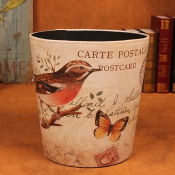 1pcs Creative Retro Pastoral Leather Trash Can Living Room Waste Bins Home Decorations Ornaments Paper Baskets
1pcs Creative Retro Pastoral Leather Trash Can Living Room Waste Bins Home Decorations Ornaments Paper Baskets