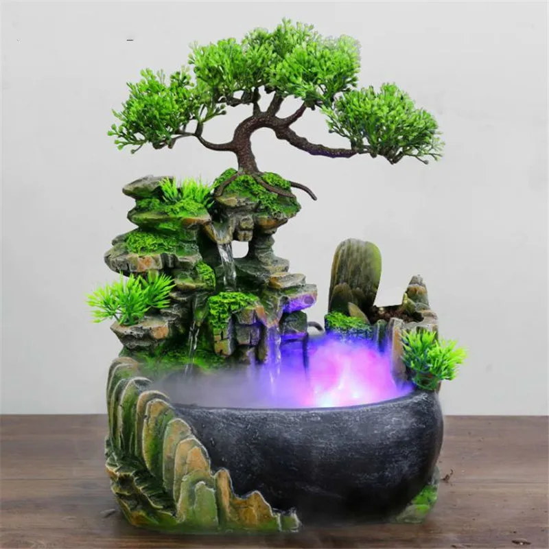 Desktop Small Rockery Fengshui Wheel Simulation Green Plant Home Office Decoration Led Light Waterfall Fengshui Ornaments
Desktop Small Rockery Fengshui Wheel Simulation Green Plant Home Office Decoration Led Light Waterfall Fengshui Ornaments