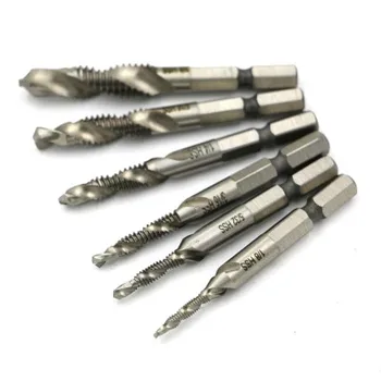 6pcs 1/8 - 3/8 Inch BSW Thread HSS Combination Drill Tap Bit Set 1/4 Inch Hex Shank Deburr Countersink Bits High Quality
6pcs 1/8 - 3/8 Inch BSW Thread HSS Combination Drill Tap Bit Set 1/4 Inch Hex Shank Deburr Countersink Bits High Quality