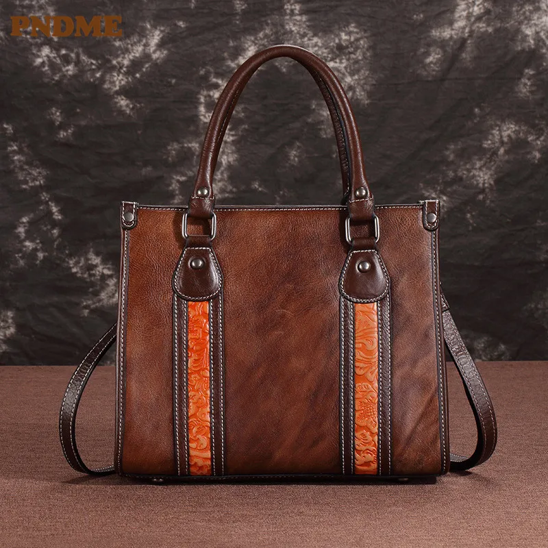 PNDME luxury vintage fashion embossed genuine leather ladies handbag designer handmade flower women's shoulder crossbody bags
PNDME luxury vintage fashion embossed genuine leather ladies handbag designer handmade flower women's shoulder crossbody bags