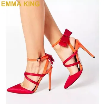 EMMA KING Fashion Bowknot High Heel Sandals Pointed Toe Women Shoes Summer Pumps Ankle Buckle Strap Slingbacks Stilettos Heels
EMMA KING Fashion Bowknot High Heel Sandals Pointed Toe Women Shoes Summer Pumps Ankle Buckle Strap Slingbacks Stilettos Heels