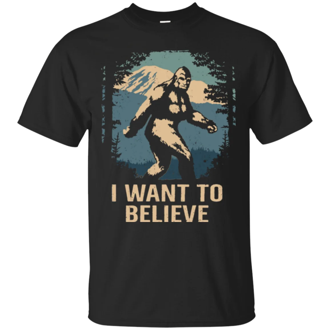 Новая мужская футболка с принтом PHIKING хлопковая Футболка Believe Bigfoot круглым