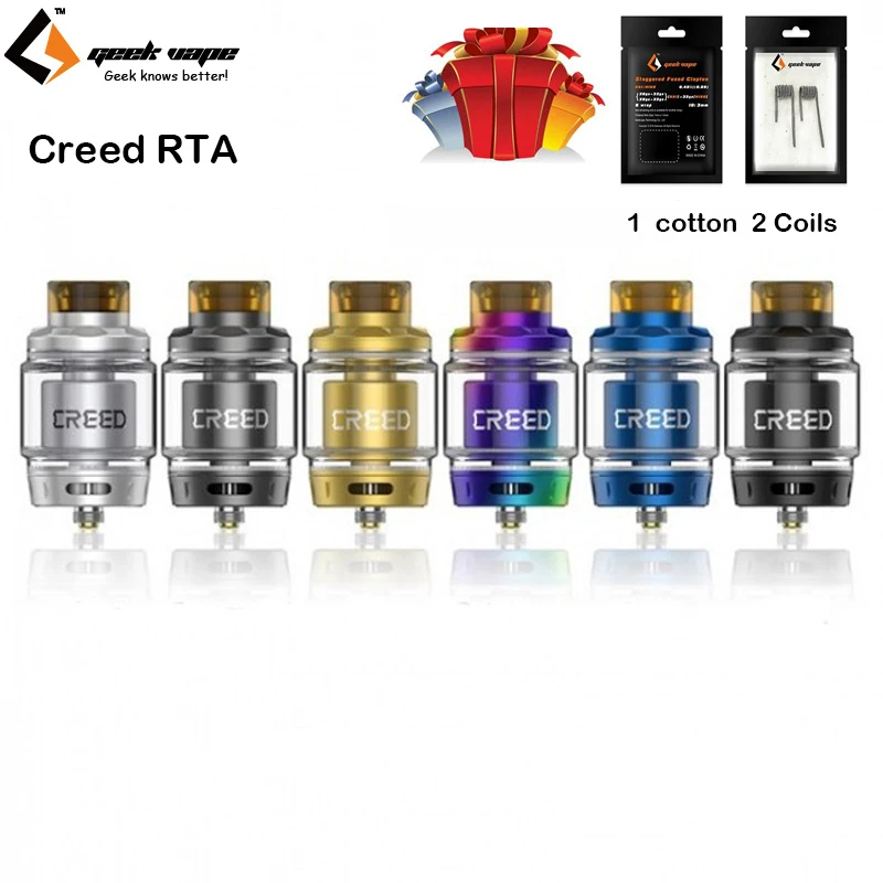 Original GeekVape Creed RTA Tank 6.5ml Atomizer Support Dual Single Coil Three Interchangeable Airflow System E Cigs Vape Tank
Original GeekVape Creed RTA Tank 6.5ml Atomizer Support Dual Single Coil Three Interchangeable Airflow System E Cigs Vape Tank