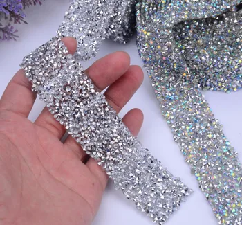 2Yards Blue Gemstone Lace Trim Hot Drilling Lace Clothing Accessories DIY Sewing Rhinestone Beaded Ribbon Crystal Lace Applique
2Yards Blue Gemstone Lace Trim Hot Drilling Lace Clothing Accessories DIY Sewing Rhinestone Beaded Ribbon Crystal Lace Applique
