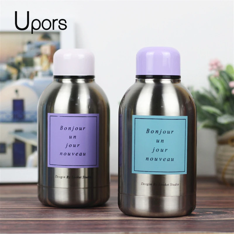 UPORS 350ML Creative Stainless Steel Drink Thermos Bottle with lid Coffee Milk Mug Portable Water Bottle Thermocup For Gift
UPORS 350ML Creative Stainless Steel Drink Thermos Bottle with lid Coffee Milk Mug Portable Water Bottle Thermocup For Gift