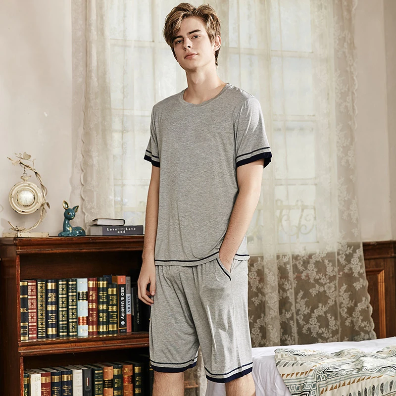 Men 2PCS Sleep Set Summer Modal Pajamas PJ Set Solid Shirt+Shorts Casual Home Clothes Plus Size Male Sleepwear Pijama L-3XL
Men 2PCS Sleep Set Summer Modal Pajamas PJ Set Solid Shirt+Shorts Casual Home Clothes Plus Size Male Sleepwear Pijama L-3XL