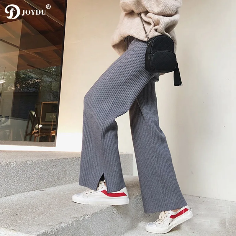JOYDU Harajuku Trousers 2019 New Spring Jersey Knit Wide Leg Pants Women High Waist Chic Korean Casual Sweatpants pantalon femme
JOYDU Harajuku Trousers 2019 New Spring Jersey Knit Wide Leg Pants Women High Waist Chic Korean Casual Sweatpants pantalon femme