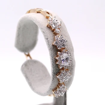 Fashion Jewelry FIve Flowers Clear Crystal AAA+ Zircon White&Champagne Gold Color Bracelets Bangles Engagement Jewelry
Fashion Jewelry FIve Flowers Clear Crystal AAA+ Zircon White&Champagne Gold Color Bracelets Bangles Engagement Jewelry