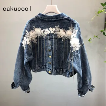 Cakucool New Heavy Floral Embroid Denim Coats Women Korean Tassels Loose Batwing Denim Jackets Student Basic Coat Crop Top Femme
Cakucool New Heavy Floral Embroid Denim Coats Women Korean Tassels Loose Batwing Denim Jackets Student Basic Coat Crop Top Femme