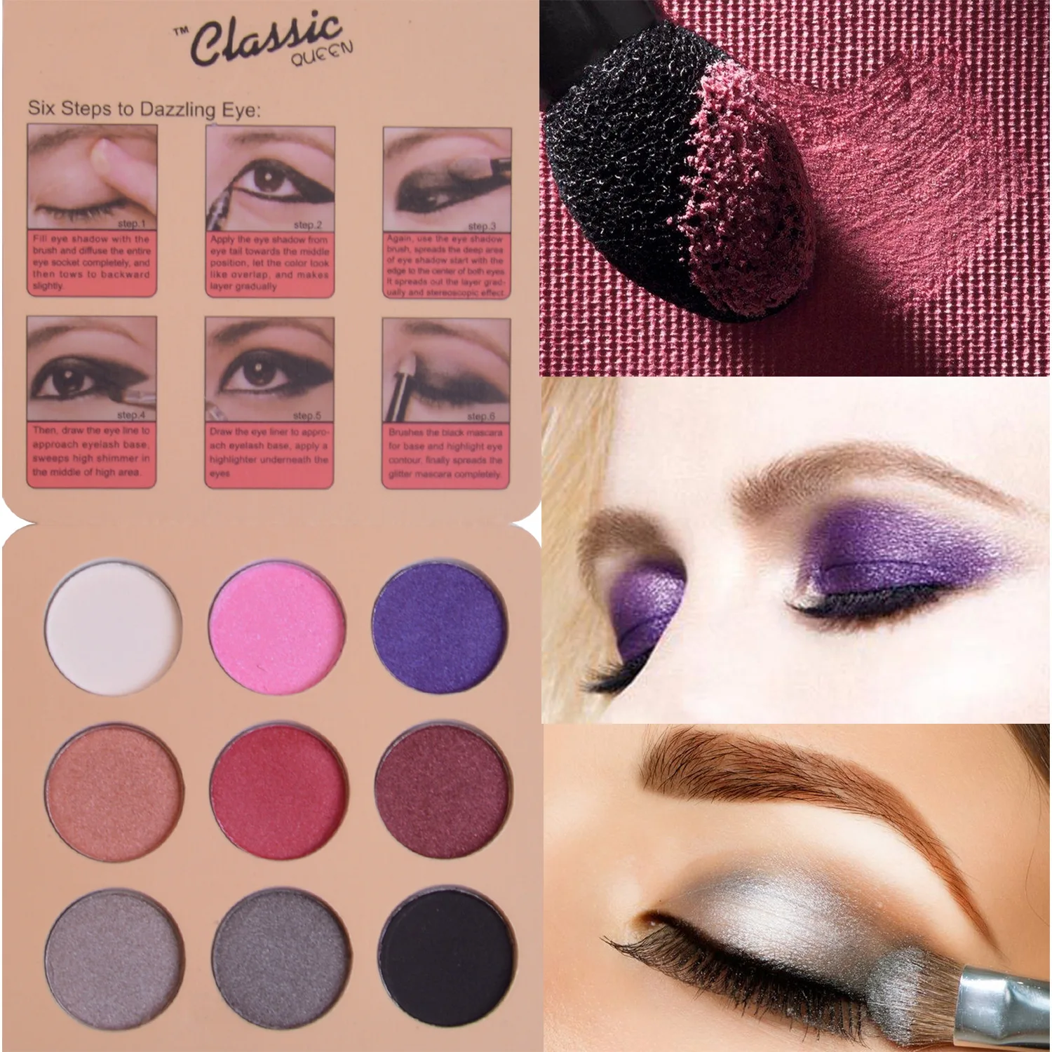 Metallic 9 Color Retro Eyeshadow Palette Shimmer Matte Eye Shadow Nude Natural Earth Color Warm Red Diamond Glitter Cosmetic
Metallic 9 Color Retro Eyeshadow Palette Shimmer Matte Eye Shadow Nude Natural Earth Color Warm Red Diamond Glitter Cosmetic
