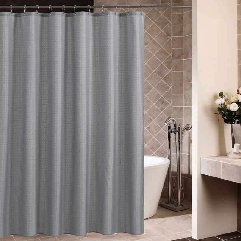 High - grade thickened bathroom shower curtain gray square lattice polyester cloth curtains pure copper buttonhole eye - heavy l
High - grade thickened bathroom shower curtain gray square lattice polyester cloth curtains pure copper buttonhole eye - heavy l