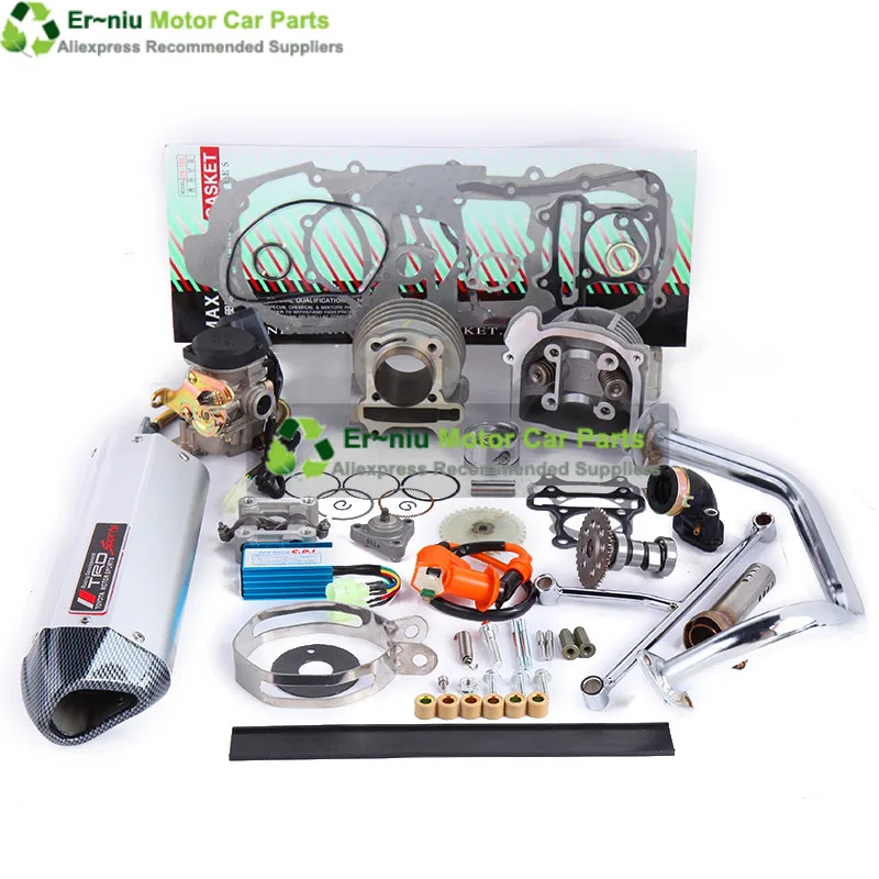 GY6 50/60/80cc upgrade GY6 100cc QMB139 4 STROKE bore 50MM CYLINDER KIT ANDRacing A9 Camshaft carburetor CDI COIL Exhaust
GY6 50/60/80cc upgrade GY6 100cc QMB139 4 STROKE bore 50MM CYLINDER KIT ANDRacing A9 Camshaft carburetor CDI COIL Exhaust