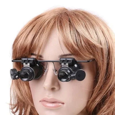 20X LED Magnifier Glasses Acrylic Loupe Lens Magnifying Eye Glasses with Light Jewelry Watch Repairing Tools 9892A
20X LED Magnifier Glasses Acrylic Loupe Lens Magnifying Eye Glasses with Light Jewelry Watch Repairing Tools 9892A