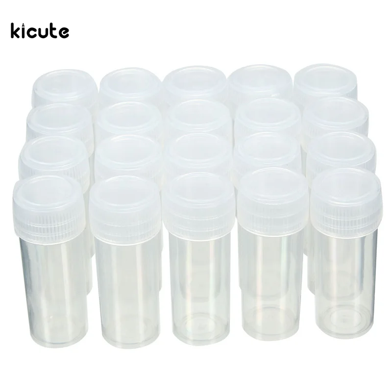 20pcs Newest 5ml Plastic Test Tubes Vials Sample Container Powder Craft Screw Cap Bottles for Office School Chemistry Supplies
20pcs Newest 5ml Plastic Test Tubes Vials Sample Container Powder Craft Screw Cap Bottles for Office School Chemistry Supplies