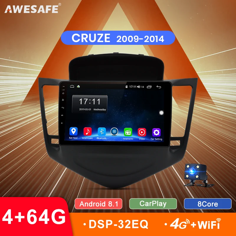 AWESAFE Android 8.1 8 Core 4+64GB 2 Din Car radio Multimedia Video Player auto Stereo GPS MAP For Chevrolet CRUZE 2009 2012 2014
AWESAFE Android 8.1 8 Core 4+64GB 2 Din Car radio Multimedia Video Player auto Stereo GPS MAP For Chevrolet CRUZE 2009 2012 2014