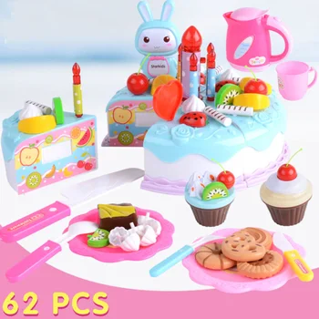 New Hot 1 Set 38-62Pcs DIY Pretend Play Fruit Cutting Birthday Cake Kitchen Food Toy Colourful Pink Blue Girls Gift For Children
New Hot 1 Set 38-62Pcs DIY Pretend Play Fruit Cutting Birthday Cake Kitchen Food Toy Colourful Pink Blue Girls Gift For Children