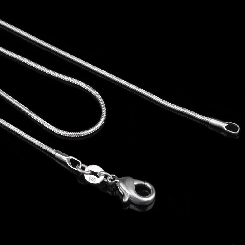1MM 2MM silver plated smooth Snake Chain 925 stamped choker Necklace For women Jewelry 16 18 20 22 24 26 28 30 inch Dropshipping
1MM 2MM silver plated smooth Snake Chain 925 stamped choker Necklace For women Jewelry 16 18 20 22 24 26 28 30 inch Dropshipping