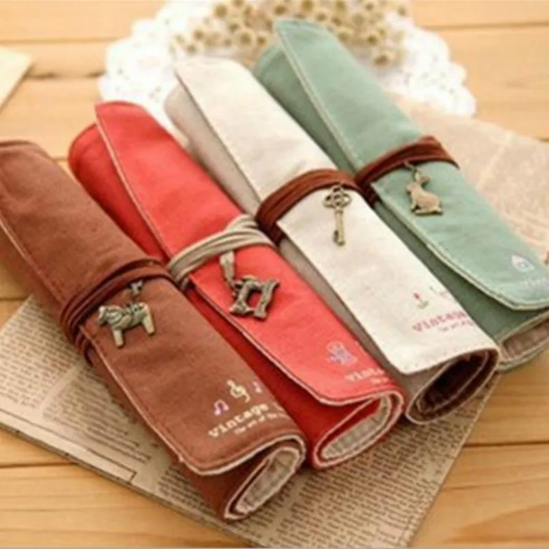 Vintage design Retro bandage Canvas Wrap Roll Up Stationery Pen Brushes Makeup Pencil Case Pouch Pencil bag
Vintage design Retro bandage Canvas Wrap Roll Up Stationery Pen Brushes Makeup Pencil Case Pouch Pencil bag